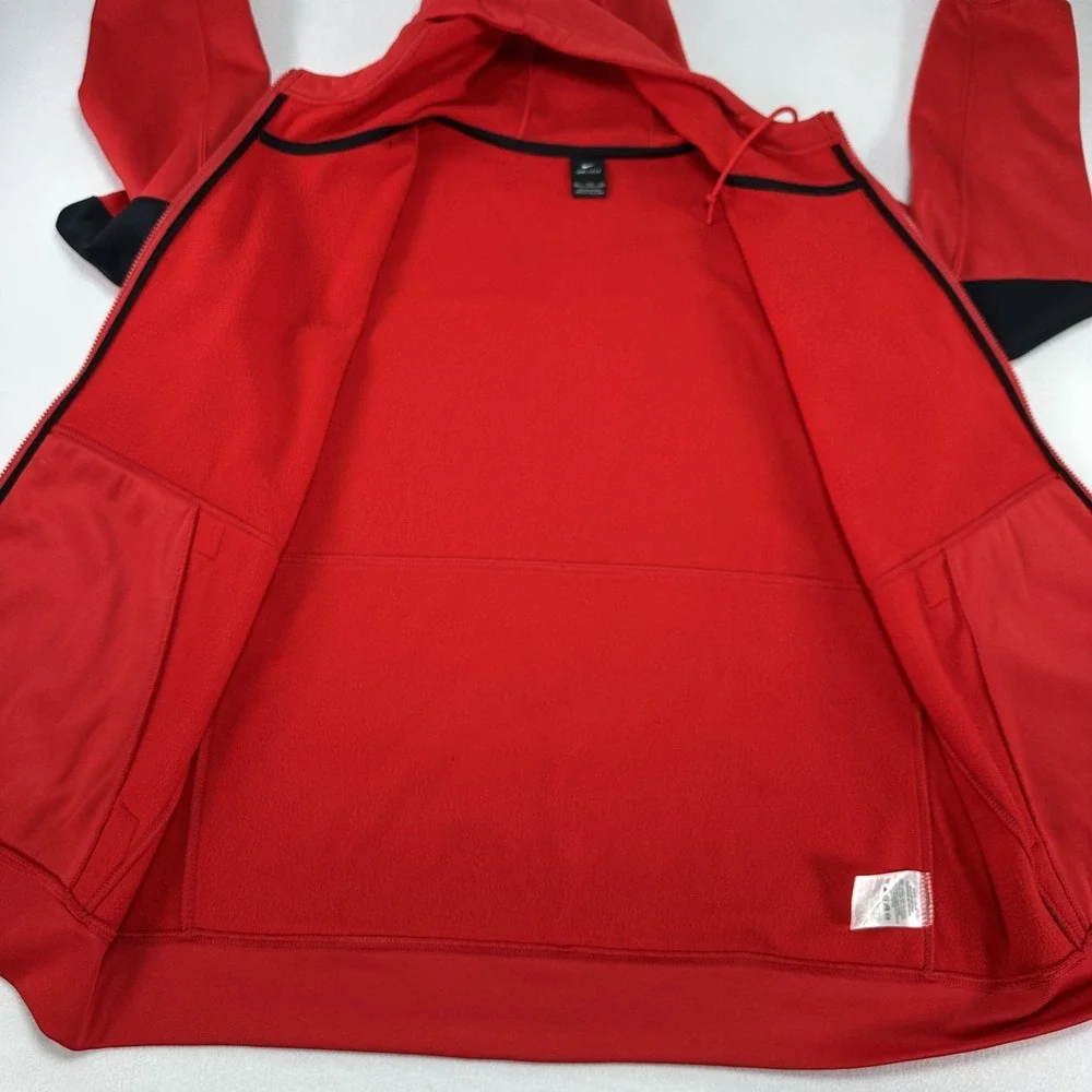 Ohio State Buckeyes Hoodie Mens 2XL Red Zip NCAA Football Nike Dri Fit On Field